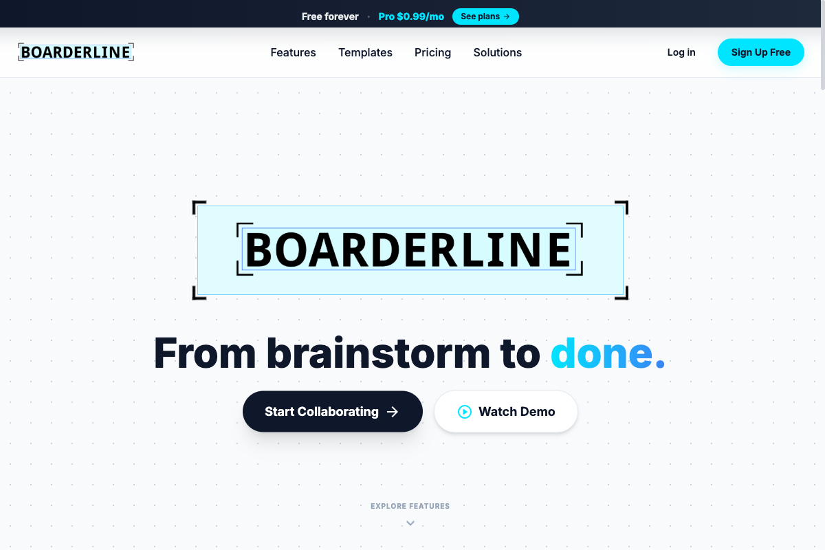 Overboard whiteboard — from brainstorm to done